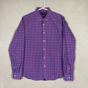 UNTUCKit Shirt Adult Extra Large Red/Blue Long Sleeve Slim Fit‎ Preppy Mens